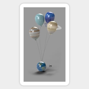 Earth & the Gas Giants Sticker